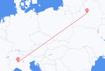 Flyrejser fra Milano, Italien til Minsk, Hviderusland