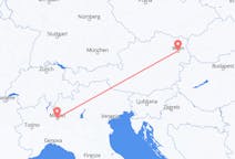 Flyreiser fra Milano, Italia til Vienna, Østerrike