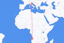 Flyg från Lubango, Angola till Rom, Italien