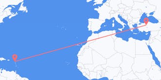 Flights from Antigua & Barbuda to Turkey