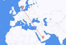 Flights from Sharurah, Saudi Arabia to Ängelholm, Sweden