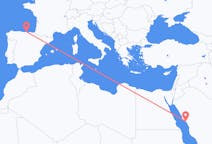 出发地 沙特阿拉伯出发地 延布目的地 西班牙桑坦德的航班