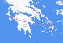 Vols depuis la ville de Île de Zante vers la ville de Naxos