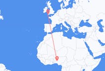 Flyreiser fra Ilorin, Nigeria til Newquay, England