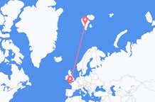 Flyg från Lorient, Frankrike till Svalbard, Svalbard och Jan Mayen