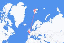 Vluchten van Lorient, Saint Barthélemy, Frankrijk naar Spitsbergen, Spitsbergen en Jan Mayen