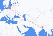 Flyrejser fra Kolkata, Indien til Szymany, Szczytno Amt, Polen