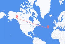 캐나다발 화이트호스, 포르투갈행 테르세이라 아일랜드 항공편