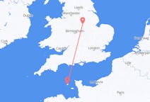 Vluchten van Nottingham, Engeland naar Guernsey, Guernsey