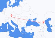 Fly fra Grosnij til Salzburg