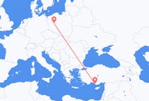 Flyreiser fra Gazipaşa, Tyrkia til Poznan, Polen