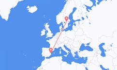 Vluchten van Valencia, Spanje naar Örebro, Zweden
