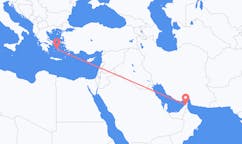 Vluchten van Ras al-Khaimah, Verenigde Arabische Emiraten naar Paros, Griekenland