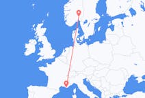 Flyg från Oslo, Norge till Toulon, Frankrike