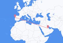出发地 沙特阿拉伯胡富夫目的地 葡萄牙波尔图的航班