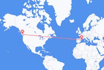 Flights from Comox, Canada to Barcelona, Spain