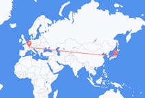 Flyg från Tokyo, Japan till Genève, Schweiz