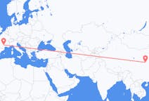 Flyrejser fra Xi'an, Kina til Rodez, Frankrig
