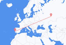 Fly fra Nizjnekamsk til Lisboa