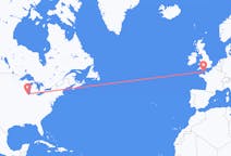 Flyrejser fra Chicago til Guernsey