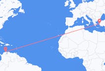Flyreiser fra Riohacha, Colombia til Izmir, Tyrkia