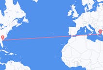 Flyreiser fra Hilton Head Island, USA til Mykonos, Hellas