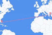 Flyrejser fra Bimini, Bahamas til Lemnos, Grækenland