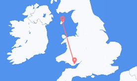 Flyrejser fra Wales til Isle of Man