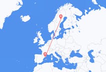 Flyreiser fra Lycksele, Sverige til Barcelona, Spania
