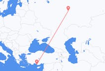 Flyreiser fra Kazan, Russland til Gazipaşa, Tyrkia