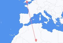 Flyreiser fra Tamanrasset, Algerie til Guernsey, Guernsey