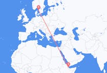 Flyreiser fra Balbala, Djibouti til Göteborg, Sverige