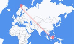 Flyg från Makassar, Indonesien till Kiruna, Sverige