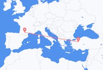 Flyreiser fra Eskişehir, Tyrkia til Toulouse, Frankrike