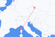 Flights from Calvi, Haute-Corse, France to Pardubice, Czechia