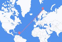 Flyreiser fra Saint Vincent, St. Vincent og Grenadinene til Hammerfest, Norge