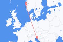 克罗地亚出发地 普拉飞往克罗地亚目的地 卑爾根的航班
