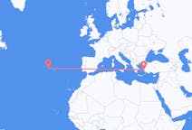 Flights from Samos, Greece to Horta, Azores, Portugal