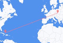 Flyreiser fra Crooked øy, Bahamas til Katowice, Polen