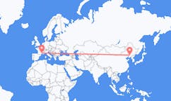 Flyreiser fra Shenyang, Kina til Nimes, Frankrike