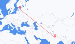 Flyreiser fra Lucknow, India til Tartu, Estland