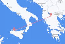 Fly fra Kastoria til Palermo