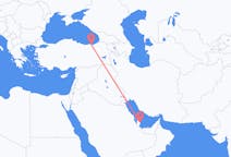 Flyreiser fra Doha, Qatar til Trabzon, Tyrkia