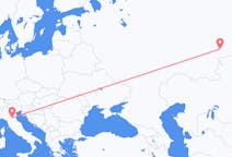 Fly fra Tsjeljabinsk til Bologna
