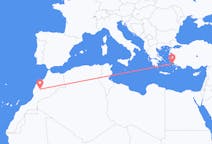 Vluchten van Marrakesh, Marokko naar Leros, Griekenland
