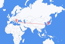 Flyreiser fra Kochi, Japan til Thessaloniki, Hellas