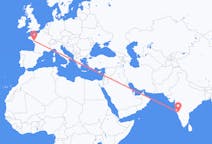 Flights from Belgaum, India to Nantes, France
