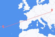 Loty z Lwów, Ukraina z Ponta Delgada, Portugalia