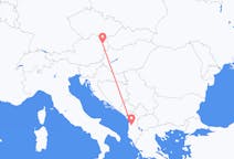 Loty z Tirana, Albania z Wiedeń, Austria