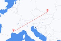 Vluchten uit Krakau, Polen naar Nîmes, Frankrijk